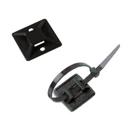 Lapafil Soporte adhesivo para brida, negro, 100 uds