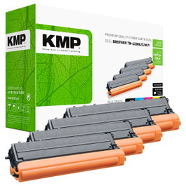 KMP B-T101VX Multipack de Tóner Negro, Cian, Magenta y Amarillo para Brother TN423
