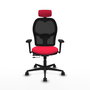 PIQUERAS Y CRESPO Silla de oficina Jorquera con mecanismo Sincro/Traslack Rojo y Negro