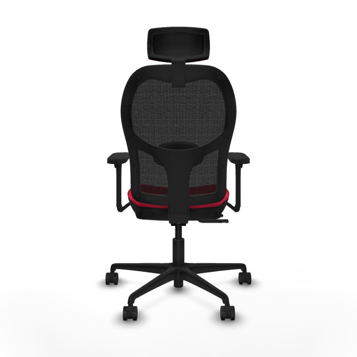 PIQUERAS Y CRESPO Silla de oficina Jorquera con mecanismo Sincro/Traslack Rojo y Negro