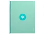 Antartik Cuaderno espiral micro A4, tapa forrada, 80 hojas, 90 gr, impresión horizontal, 4 taladros, banda, color menta