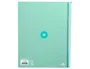 Antartik Cuaderno espiral micro A4, tapa forrada, 80 hojas, 90 gr, impresión horizontal, 4 taladros, banda, color menta