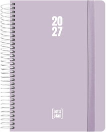 GRAFOPLAS Agenda Anual 2027 A5 Lavanda Soft con Tapa de Polipropileno