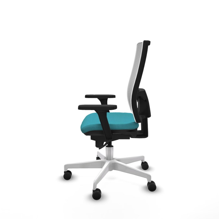 PIQUERAS Y CRESPO Silla de oficina Horna con mecanismo Sincro, Turquesa y Blanco PIQUERAS Y CRESPO Silla de oficina Horna con mecanismo Sincro, Turquesa y Blanco