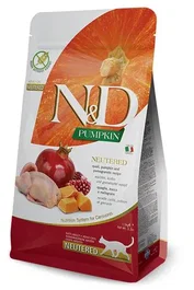 Farmina N&D Cat Pumpkin Neutered Codorniz Alimento para Gatos Esterilizados Sin Cereales con Calabaza 5 kg