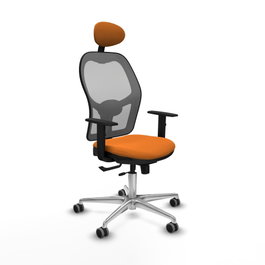 PIQUERAS Y CRESPO Silla de oficina Jorquera Naranja y Gris