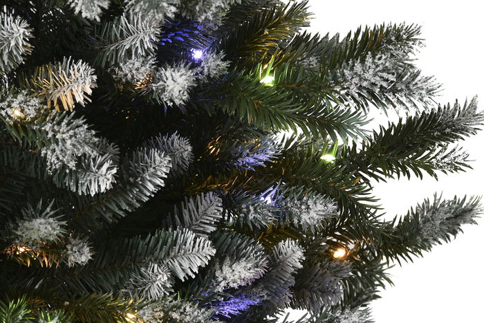 DKD Home Decor Holly night Árbol de Navidad Alpina Nevado Verde 110 x 150 x 110 cm