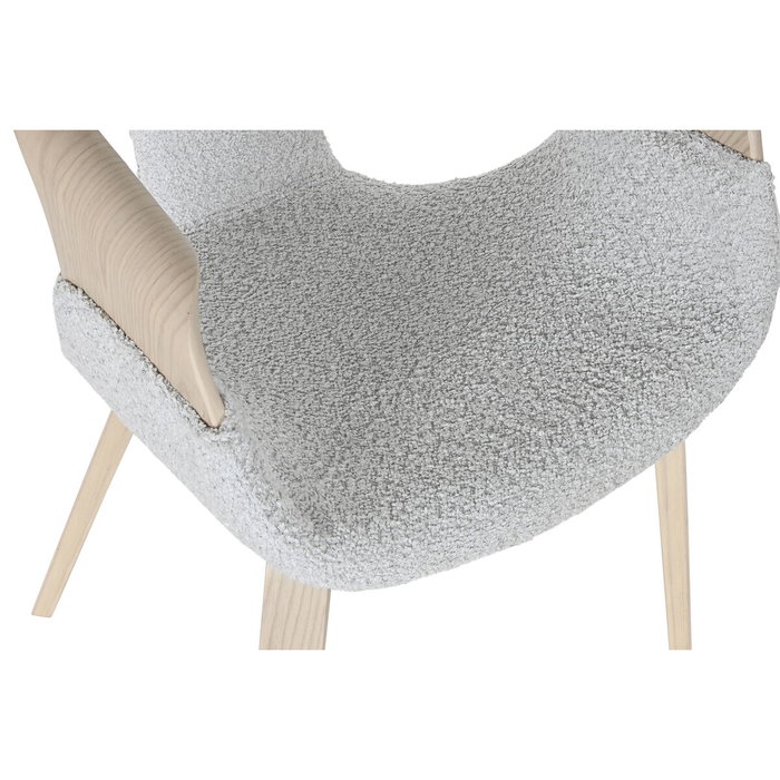 DKD Home Decor Silla de Madera y Poliéster Gris DKD Home Decor Silla de Madera y Poliéster Gris