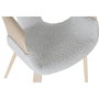 DKD Home Decor Silla de Madera y Poliéster Gris
