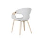DKD Home Decor Silla de Madera y Poliéster Gris