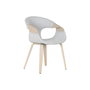 DKD Home Decor Silla de Madera y Poliéster Gris
