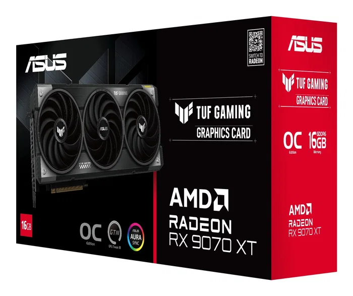 ASUS TUF Gaming Radeon RX 9070 XT OC 16 GB GDDR6 ASUS TUF Gaming Radeon RX 9070 XT OC 16 GB GDDR6
