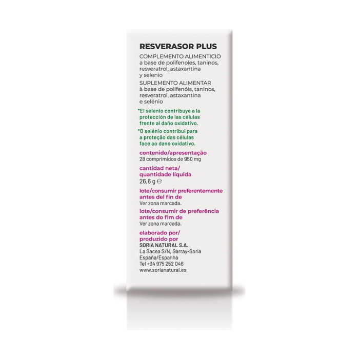 Soria Natural Resverasor Plus 28 comprimidos Soria Natural Resverasor Plus 28 comprimidos