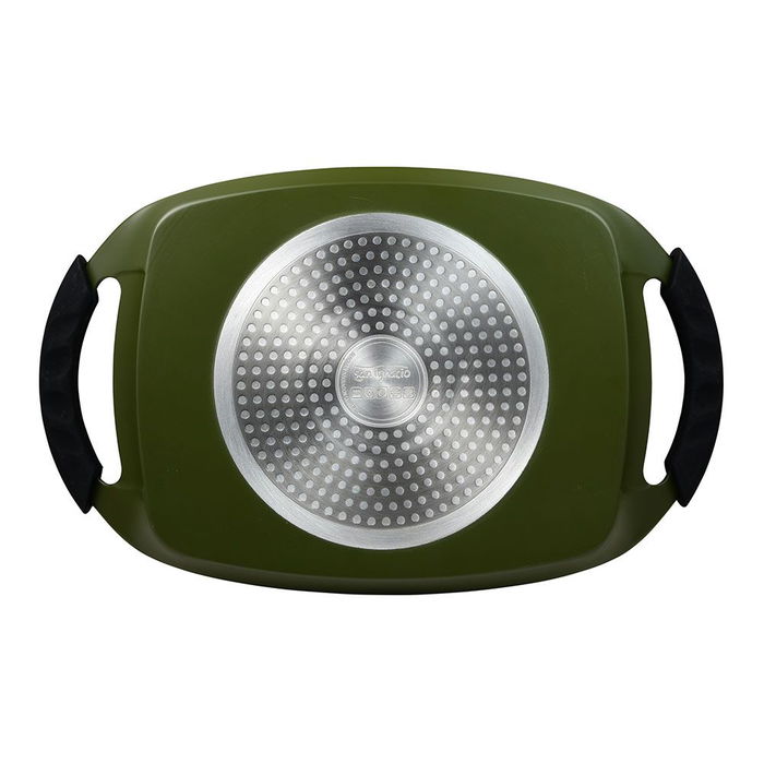 San Ignacio Asador Experto Aluminio Forjado Inducción Negro Verde 37x25 cm pq-7764c