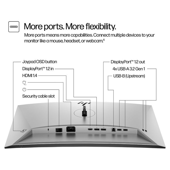 HP Monitor 8X534AA / 8X534AA#ABB Silver/Black