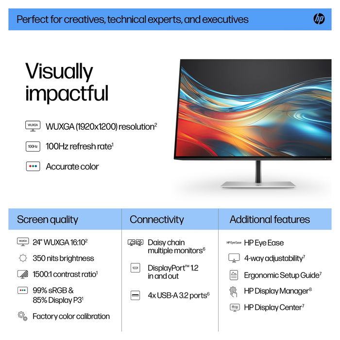 HP Monitor 8X534AA / 8X534AA#ABB Silver/Black