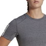 Camiseta de Manga Corta Mujer Adidas 3-Stripes Essentials Gris claro M