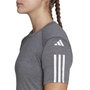 Camiseta de Manga Corta Mujer Adidas 3-Stripes Essentials Gris claro M