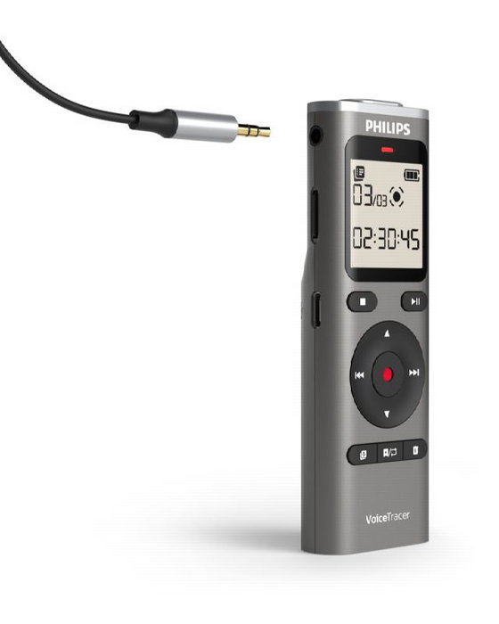 Philips VoiceTracer DVT1170 Grabadora de Voz 8GB Plata