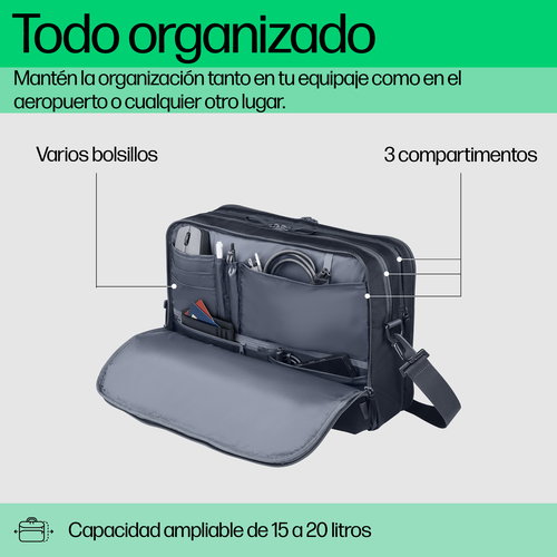 HP Travel Plus 15L Maletín para Portátil de 14 pulgadas, Azul/Grafito HP Travel Plus 15L Maletín para Portátil de 14 pulgadas, Azul/Grafito