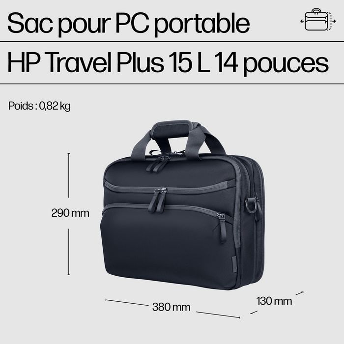 HP Bolsa para portátil Travel Plus 15L de 14 pulgadas