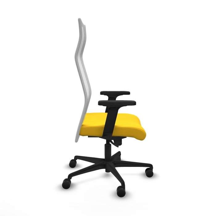 PIQUERAS Y CRESPO Sillón Albacete con mecanismo Sincro, Amarillo y Blanco PIQUERAS Y CRESPO Sillón Albacete con mecanismo Sincro, Amarillo y Blanco