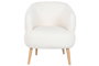 DKD Home Decor Butaca Blanco Natural Poliester Madera 70 x 80 x 70 cm