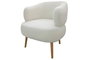 DKD Home Decor Butaca Blanco Natural Poliester Madera 70 x 80 x 70 cm