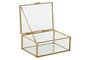 DKD Home Decor Joyero Glam Colección Golden Glam Metal y Cristal Dorado 14 x 10.3 x 5.8 cm