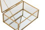 DKD Home Decor Joyero Glam Colección Golden Glam Metal y Cristal Dorado 14 x 10.3 x 5.8 cm