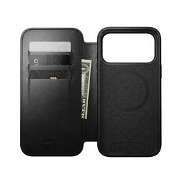 Nomad Leather Folio para iPhone 17 Pro - Negro
