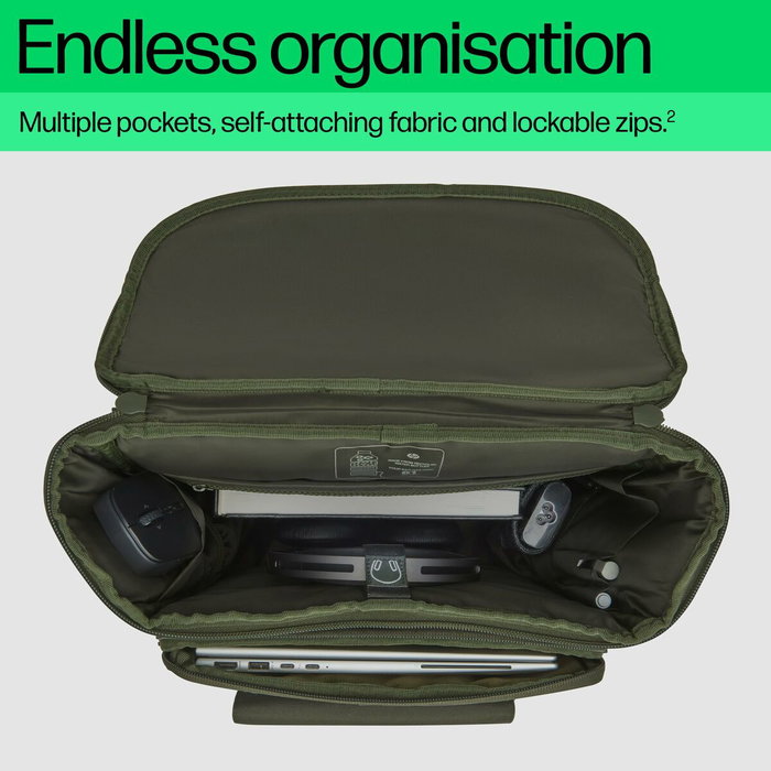 HP Mochila Modular para Portátil de 15,6 Pulgadas Verde y Gris
