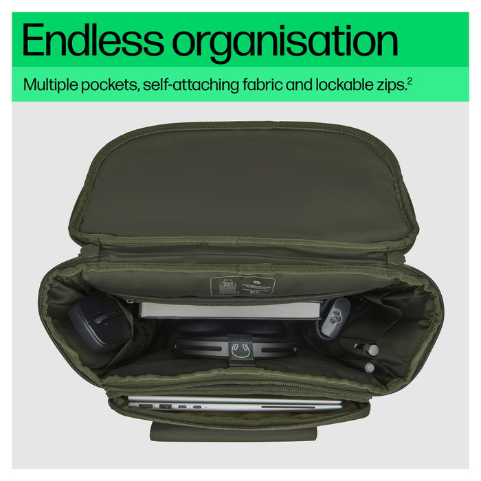 HP Mochila Modular para Portátil de 15,6 Pulgadas Verde y Gris