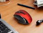Q-connect Ratón Óptico Inalámbrico 2,4 GHz 1000 DPI Receptor USB Rojo