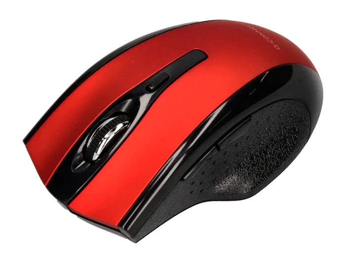 Q-connect Ratón Óptico Inalámbrico 2,4 GHz 1000 DPI Receptor USB Rojo