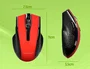 Q-connect Ratón Óptico Inalámbrico 2,4 GHz 1000 DPI Receptor USB Rojo