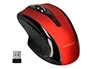 Q-connect Ratón Óptico Inalámbrico 2,4 GHz 1000 DPI Receptor USB Rojo