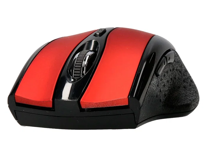 Q-connect Ratón Óptico Inalámbrico 2,4 GHz 1000 DPI Receptor USB Rojo