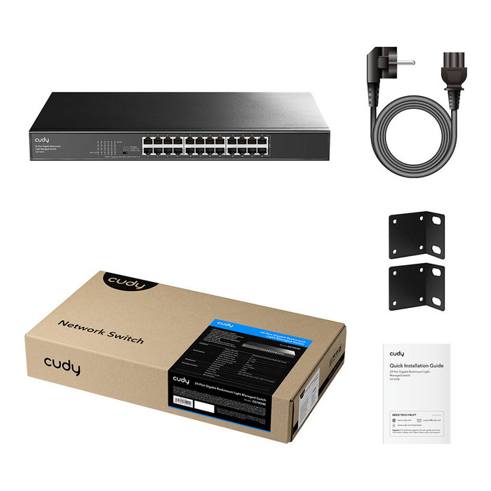 Cudy GS1024E Switch de Red Gestionado de 24 Puertos Gigabit