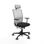 PIQUERAS Y CRESPO Silla de oficina Haches con mecanismo Sincro/Traslack, Negro/Blanco