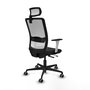 PIQUERAS Y CRESPO Silla de oficina Haches con mecanismo Sincro/Traslack, Negro/Blanco