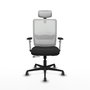 PIQUERAS Y CRESPO Silla de oficina Haches con mecanismo Sincro/Traslack, Negro/Blanco