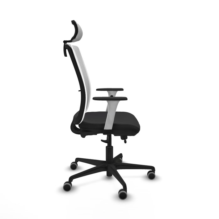 PIQUERAS Y CRESPO Silla de oficina Haches con mecanismo Sincro/Traslack, Negro/Blanco