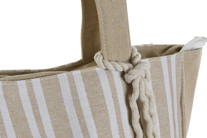 DKD Home Decor Bolso Mediterraneo Beige Rojo 42 x 18 x 36 cm (4 Unidades)