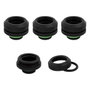Corsair Hydro X Series XF Hardline Anschluss recto G1/4 pulgada a 14mm AD Hardtube, negro, pack de 4