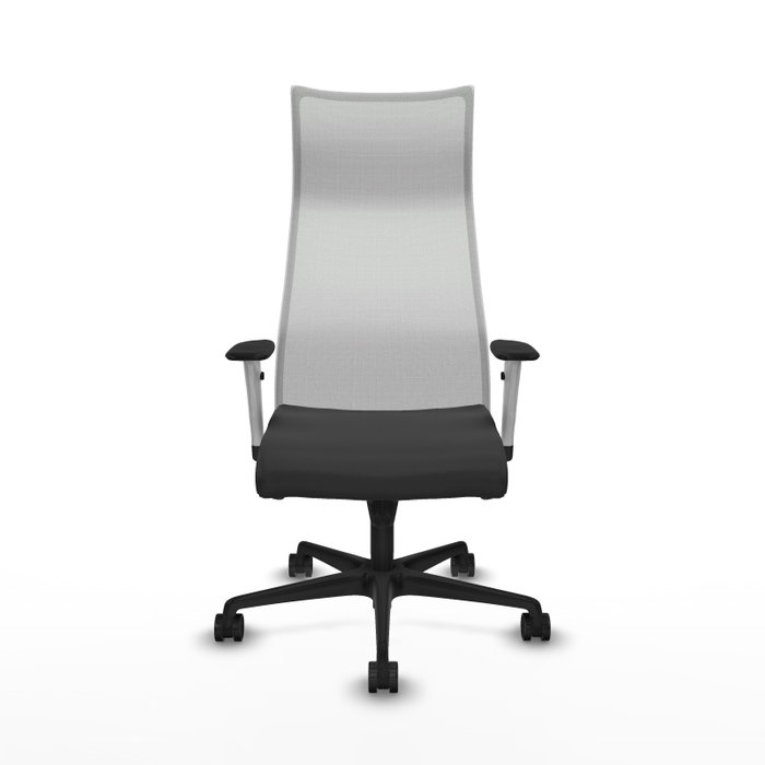 PIQUERAS Y CRESPO Sillón Albacete con mecanismo Sincro, Similpiel Gris oscuro y Malla Blanco PIQUERAS Y CRESPO Sillón Albacete con mecanismo Sincro, Similpiel Gris oscuro y Malla Blanco