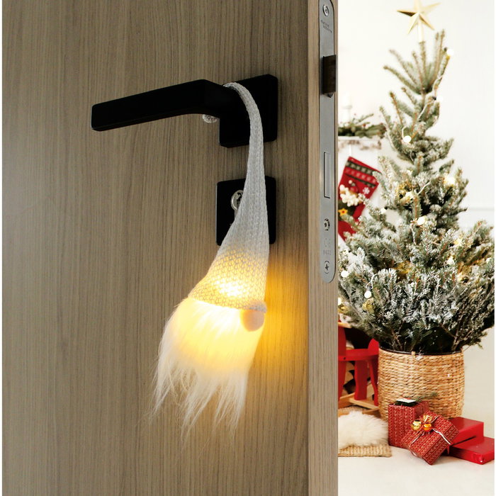 GSC Evolution Gnomo de Navidad LED colgante Gelbin Blanco 26cm GSC Evolution Gnomo de Navidad LED colgante Gelbin Blanco 26cm