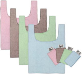 DIDEX Bolsa plegable de algodón reciclado 40x63 cm colores surtidos