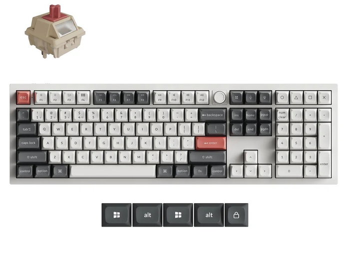 Keychron Q6U-P1 Teclado Gaming 100% Milk POM Red Switch Hot-Swap 8K Keychron Q6U-P1 Teclado Gaming 100% Milk POM Red Switch Hot-Swap 8K