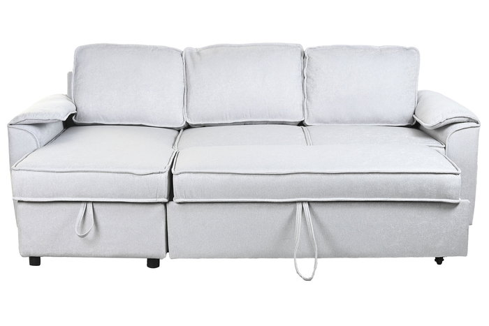 DKD Home Decor Sofá Cama Moderno Gris Claro, 153 x 88 x 220 cm